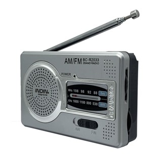 Bc-r2033 AM/FM Dual Band วิทยุพกพา ลําโพงในตัว เสาอากาศพับเก็บได้ เสาอากาศขนาดเล็ก แบบพกพา ตัวรับสัญญาณวิทยุมือถือ