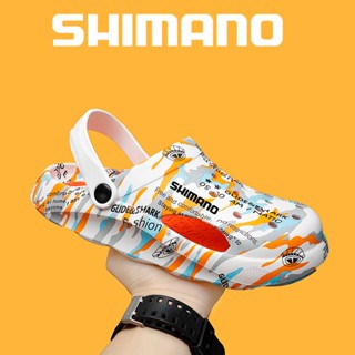 Shimano รองเท้าแตะลําลอง ลายพราง กันลื่น เหมาะกับการตกปลา เล่นกีฬากลางแจ้ง แฟชั่นฤดูร้อน สําหรับผู้ชาย 2023