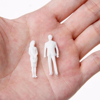 โมเดลฟิกเกอร์คน สเกล 1:50 สีขาว ขนาดเล็ก 50 ชิ้น