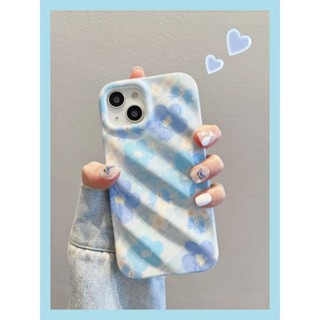 เคสโทรศัพท์มือถือ กันกระแทก ลายระลอกน้ํา สีฟ้า สําหรับ iPhone 14pro 13 12 11