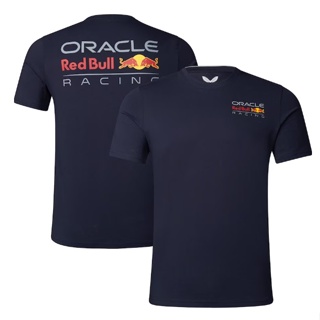 เสื้อยืด พิมพ์ลายโลโก้ Oracle Red Bull Racing ขนาดใหญ่ สีกรมท่า สําหรับผู้ชาย และผู้หญิง