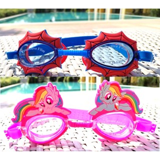 แว่นตาว่ายน้ำเด็กพร้อมส่ง ลวดลายแฟนซี สดใส หลายแบบ