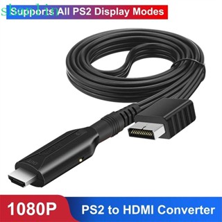 Shanlin อะแดปเตอร์แปลง PS2 เป็น HDMI เป็น HDMI ทนทาน สําหรับทุกโหมดจอแสดงผล PS2 แปลงวิดีโอเสียง Playstation เป็น HDMI PS2 เป็นสาย HDMI