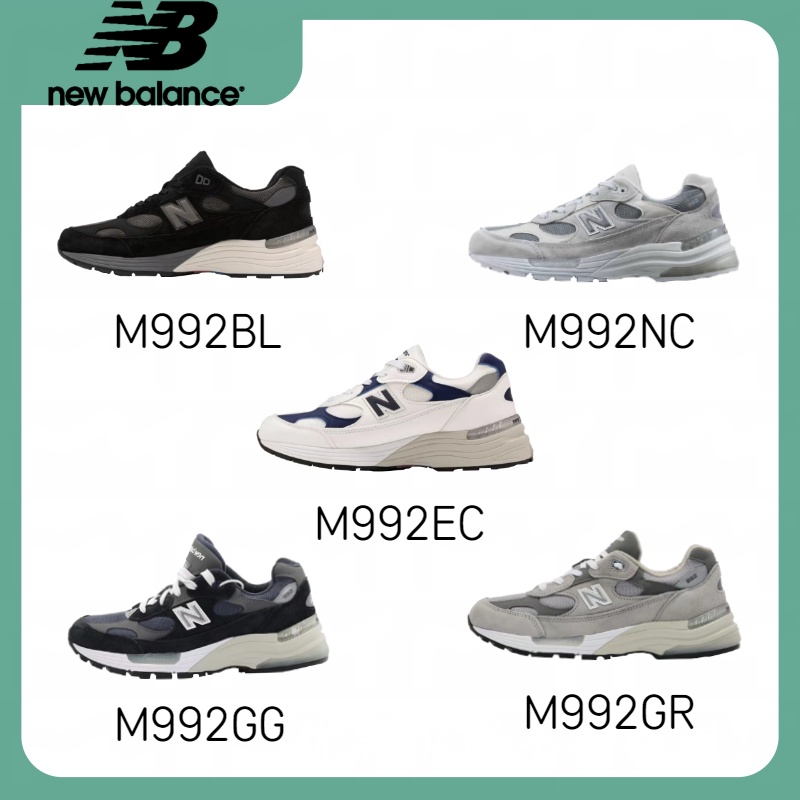 💥พร้อมส่ง💥ถูกสุดๆ!100% New Balance NB992M992BLM992NCM992ECM992GGM992GR รองเท้าผ้าใบลําลอง น้ําหนักเบ
