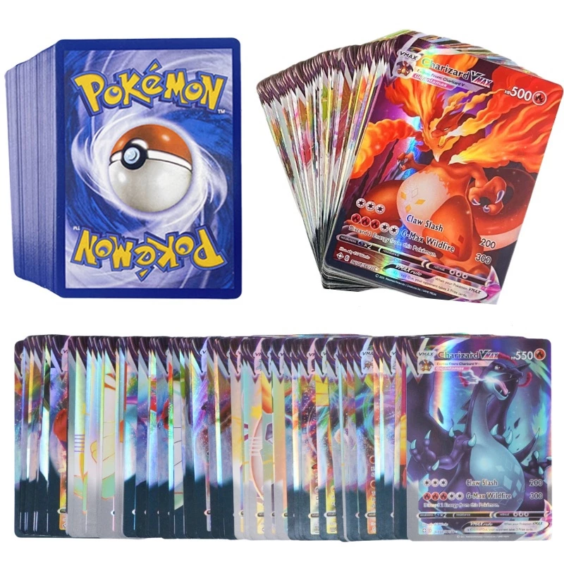 Rare Pikachu & Charizard VMAX การ์ดโปเกมอนภาษาอังกฤษ,สะสมของขวัญการ์ดเกมสําหรับวันเกิดคริสต์มาส - เหมาะสําหรับแฟนเด็กผู้ชายเด็กผู้หญิง thumbnail 3