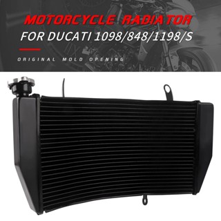 ถังเก็บน้ําหล่อเย็นเครื่องยนต์ อลูมิเนียม แบบเปลี่ยน สําหรับ DUCATI 848 1098 1198 1198S 2008-2011 2009 2010