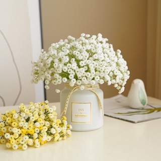 Gypsophila ดอกไม้ประดิษฐ์ / ดอกไม้ปลอม พลาสติก สีขาว สีชมพู สีเหลือง สําหรับตกแต่งบ้าน