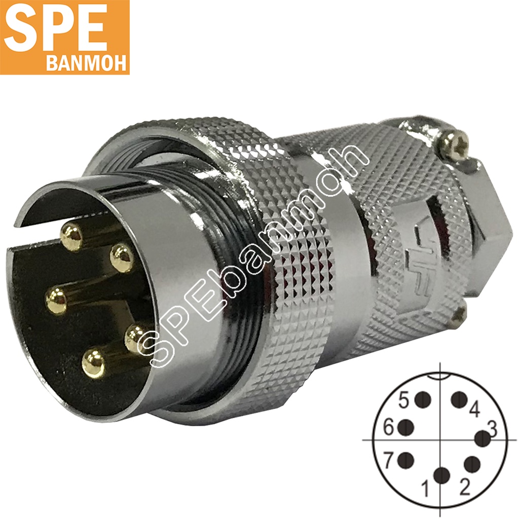 [ 1 ชิ้น ] GX30-PWK-07 7P ผู้ต่อสายเกลียวใน