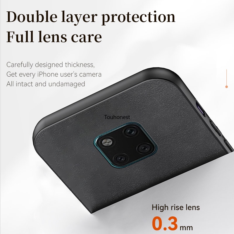 เคส Huawei Mate 20 Pro เคส Huawei Mate 20X เคส Huawei P30 Lite Case Huawei P30 Pro Case Huawei Nova 7 SE Case Huawei Nova 4E Case Huawei Y6P Case Simple Silicone Matte Frosted Textured Lambskin Leather Phone Cover Casing Cases Case TP เรียบง่าย - รูปที่ 2