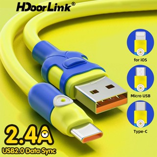 Hdoorlink สายชาร์จ USB Type C 2.4A ชาร์จเร็ว สําหรับมินเนี่ยน Type C เป็น Type C