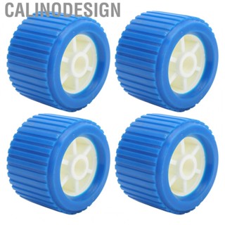 Calinodesign 4PCS Marine Ribbed Wobble Roller 108x75x19mm Blue PP High Temp Resistant for Boat Yacht Trailer Blue Wobble Roller