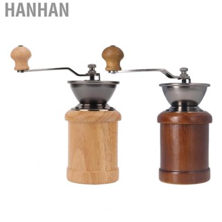 Hanhan Coffee Grinder Manual Oak Stainless Steel Coffee  Grinder for Home