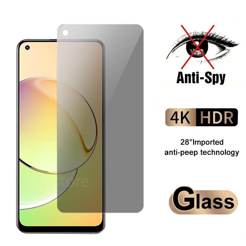 ป้องกันการสอดแนมความเป็นส่วนตัวกระจกนิรภัยใช้สำหรับ Realme 15T P3 14 14T GT 7หมายเหตุ60 50 13 13 + 1