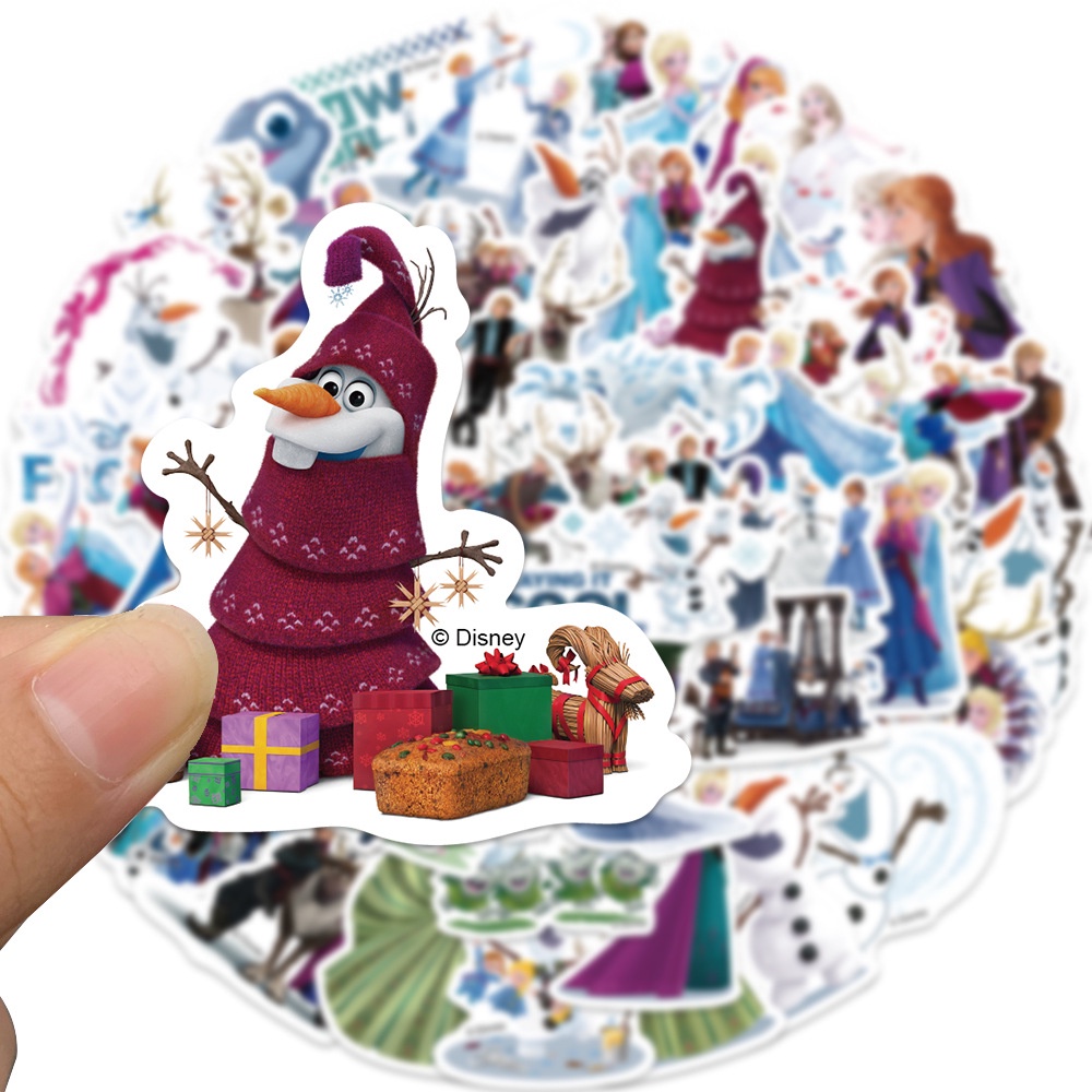 (ที่ได้รับอนุญาต) สติ๊กเกอร์ PVC กันน้ําลายการ์ตูน Frozen Disney 50 ชิ้น ราคา ถูกที่สุด ดีลบีเคเค แกลเลอรีภาพที่ 6