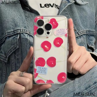 ✅เคสโทรศัพท์มือถือ แบบนิ่ม ลายเชอร์รี่ กันกระแทก สําหรับ Apple Iphone 12 13 plus78 11 max PXAY 6ins 14pro