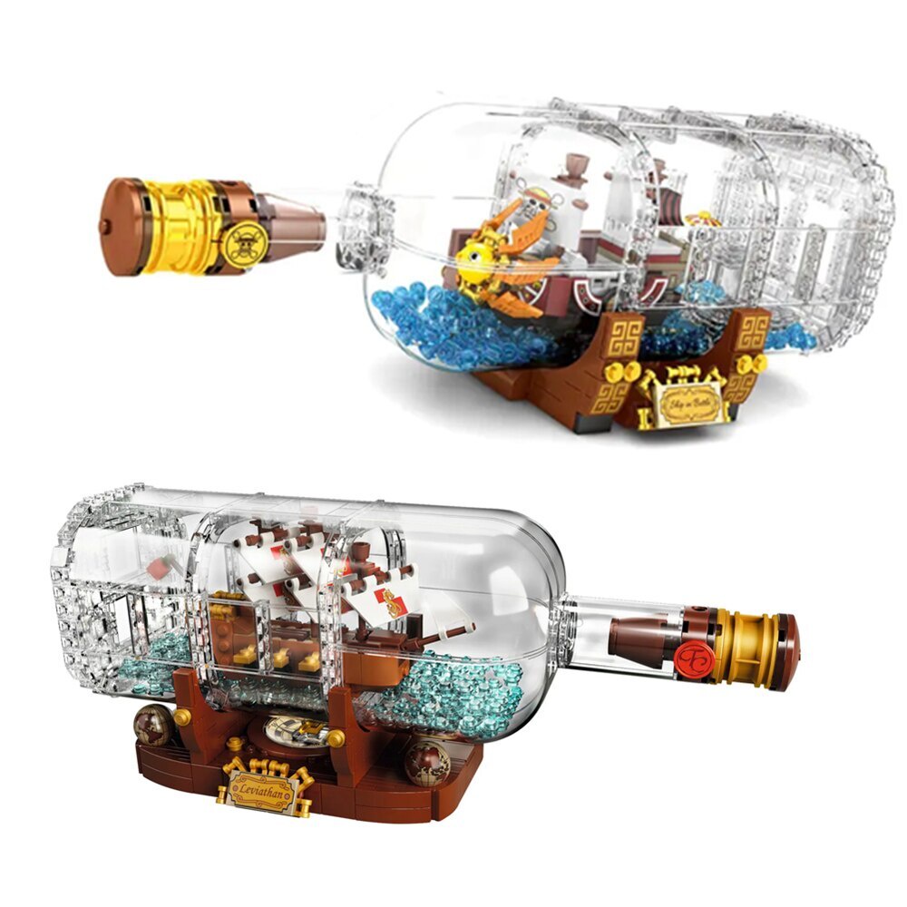 1078PCS One Ship Boat In A Bottle Pieces Ship FIT 21313 Idea Building Kits Blocks Bricks Children To