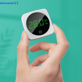 Aosuoas เครื่องวัดอุณหภูมิตู้ปลา หน้าจอ LCD ดิจิทัล ขนาดเล็ก มีกาวในตัว 0-60℃ Th.