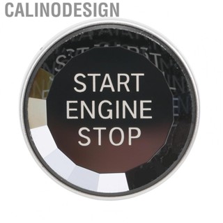 Calinodesign Engine Start Stop Button Trim Car Ignition Button Cover ABS for Cars