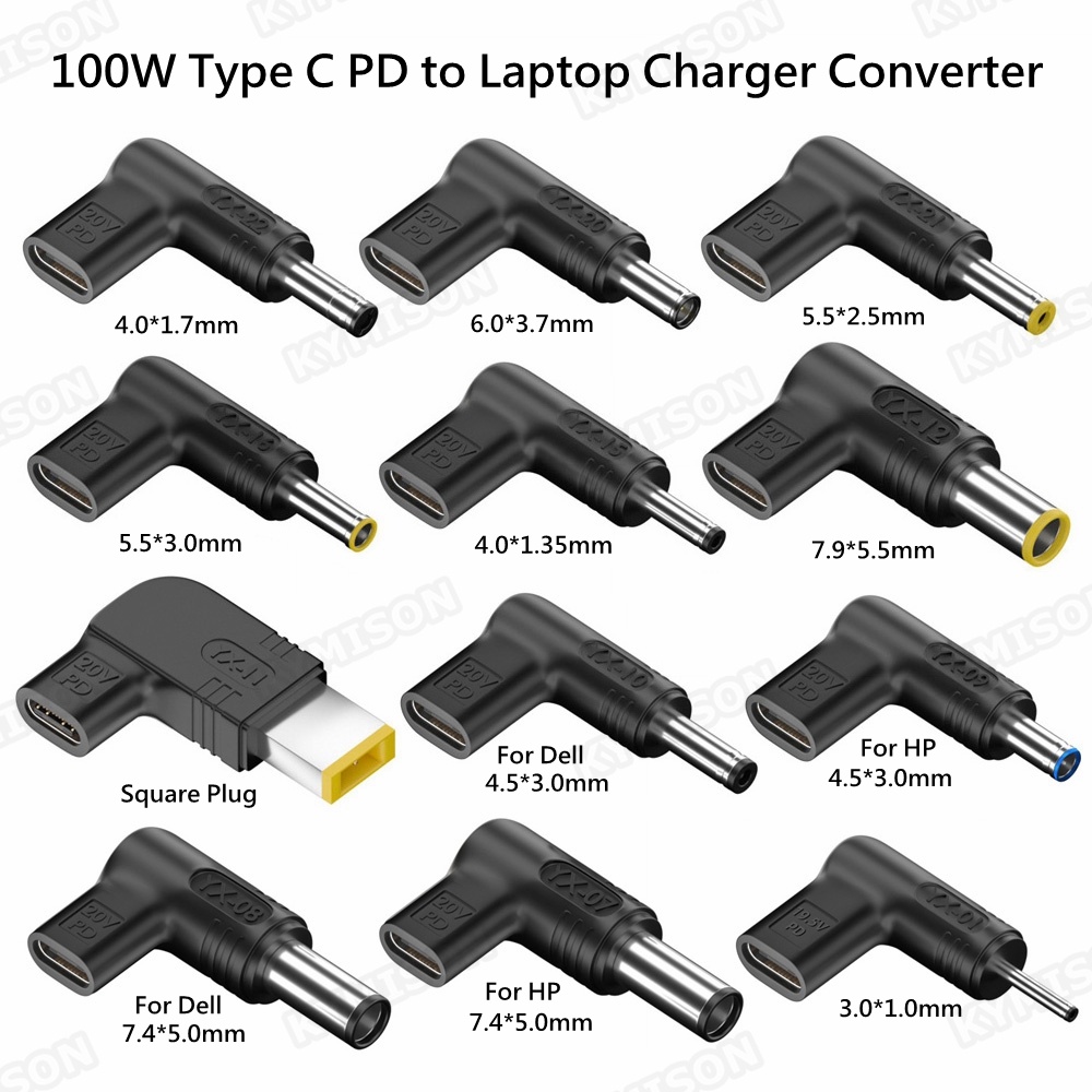 Pd 100W Type C to Universal อะแดปเตอร์แปลงที่ชาร์จแล็ปท็อป สําหรับ DC Power Adapter Converter USB-C Fast Charger Adapter