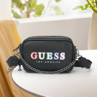 Guess ใหม่ กระเป๋าสะพายไหล่ ทรงเมสเซนเจอร์ พิมพ์ลายตัวอักษร แฟชั่นสําหรับสตรี 2023