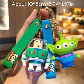 พวงกุญแจฟิกเกอร์ ฟิล์มอะนิเมะ Toy Story Woody Buzz Lightyear สีม่วง