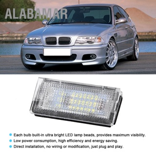 ALABAMAR 2 ชิ้น 3528 รถ LED ไฟป้ายทะเบียนข้อผิดพลาดฟรีจำนวนแผ่นโคมไฟหลอดไฟสำหรับ E46 4D 1998-2003