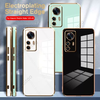 เคสโทรศัพท์ซิลิโคน TPU แบบนิ่ม ชุบไฟฟ้า 6D ป้องกันกล้อง หรูหรา สําหรับ Xiaomi Redmi Note 12S 12 S Note12s Note12Turbo Note12 4G 5G