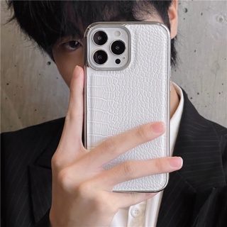 เคสโทรศัพท์มือถือ พิมพ์ลายหนังจระเข้ แฟชั่นหรูหรา สําหรับ iphone 14 Pro Max 13 12 Pro Max 11