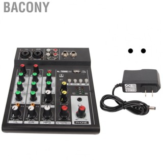 Bacony Mini  Mixer  Energy Saving Compact  Mixing Board Support U Disk 100‑240V 4 Channel  for Live Streaming