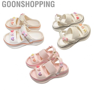 Goonshopping Sandals Slipper   Slip Two Wear Lovely Heart Low Noise Cartoon Sandals  for Home