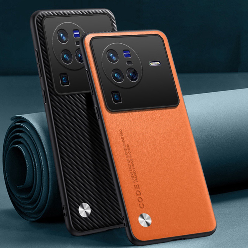 สําหรับ Vivo X80 Pro X70 X60 กันกระแทก หรูหรา เคลือบด้าน หนัง PU เคสธุรกิจ