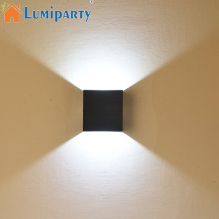 Lumiparty โคมไฟติดผนัง LED 6W AC85-265V COB อลูมิเนียม กันน้ํา สําหรับกลางแจ้ง