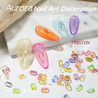 Preston เครื่องประดับตกแต่งเล็บเรซิ่นรูปหัวใจ 3D Diy หลากสี