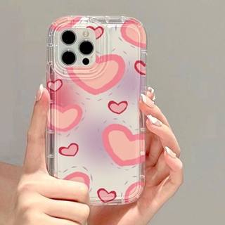 เคสโทรศัพท์มือถือแบบนิ่ม TPU ใส ลายดอกไม้ หัวใจ สีชมพู สําหรับ Samsung Galaxy A51 A71 A13 A32 4G A14 A34 A54 A23 A33 A53 A73 A52 A72 5G Note 20 Ultra