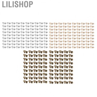 Lilishop 90 Sets  Binding Screw 10x9.5mm DIY Leather Binding Screws Assorted Kit Hot