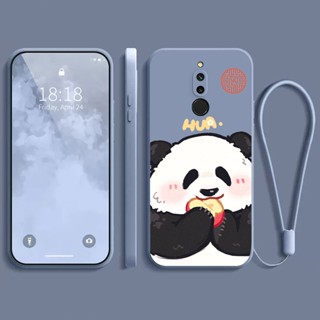 เคส xiaomi redmi 8 เคส กรณีโทรศัพท์นิ่มรูปแบบหมีแพนด้าโชคดี