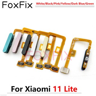 ของแท้ ปุ่มโฮมสแกนลายนิ้วมือ พร้อมสายแพ สําหรับ Xiaomi Mi 11 Mi11 Lite m2101k9a