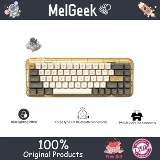 Me MelGeek mojo68 คีย์บอร์ดสามโหมด RGB Backlit