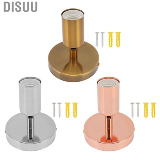 Disuu Wall Lamp Base  Iron Bulb Holder Glossy Surface Good Heat Dissipation Brushed with Expansion Tube for Bedroom