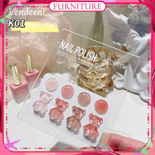 ♕ Vendeeni 4color/1set Nail Polish Gel Ice Transparent Nude Color Bv Green Summer Macaron Series Phototherapy Glue Nail Art For Nail Shop 11 Designs FURNITURE