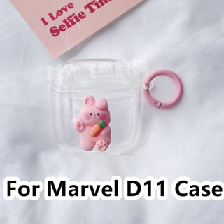 【จัดส่งรวดเร็ว】เคสหูฟัง แบบนิ่ม ลาย Marvel D11 สามมิติ สําหรับ Marvel D11