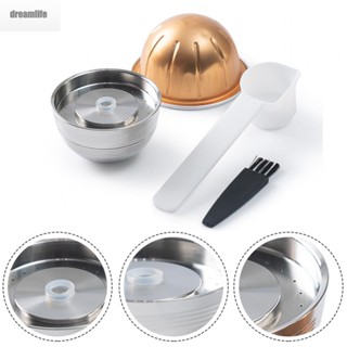 【DREAMLIFE】Coffee Pod +Spoon Durable For Nespresso Vertuoline Hardware Refillable