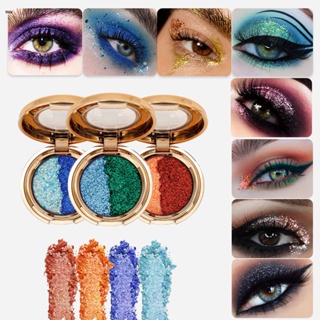 Shcoety Burst Color Matching Eye Shadow Pearlescent Sequins ไฮไลท์สองสี Brightening Eye Makeup Stage Makeup เมคอัพหน้า nuuo