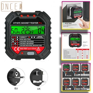 【ONCEMOREAGAIN】Socket Tester Outlet Circuit Outlet Tester Polarity Tester UK/EU Plug Wall