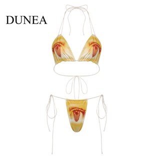 Dunea ชุดบิกินี่ เซ็กซี่ พิมพ์ลายดวงตา สําหรับผู้หญิง