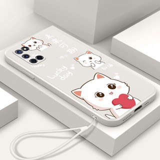 เคสโทรศัพท์มือถือ ซิลิโคนนิ่ม TPU ลายดอกไม้น่ารัก พร้อมสายคล้อง สําหรับ OPPO Reno5 Reno5pro Reno 5pro+ Reno6 Reno6 4g Reno6pro Reno6 pro + Reno7 4g Reno7 5g Reno7 z