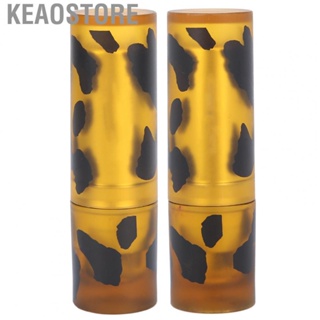 Keaostore Lipstick  3.5g Gold Leopard Print Long Lasting Lip Stick Mousse Texture for Date Daily Use Work