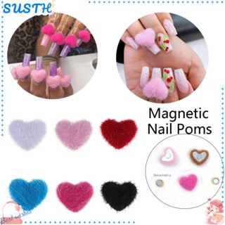 Sushen ลูกบอลปอมปอม แม่เหล็ก 3D 12 สี สําหรับตกแต่งเล็บ DIY