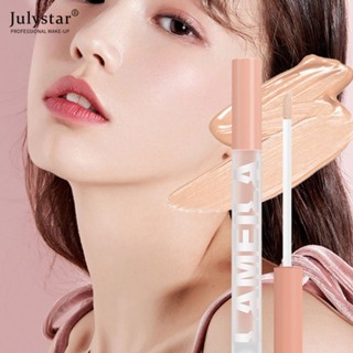 JULYSTAR 1pc Face Contour คอนซีลเลอร์แต่งหน้า Moisturizing Oil Control Foundation เพิ่มความกระจ่างใสบนใบหน้าครอบคลุมความหมองคล้ำ Acne Liquid Concealer