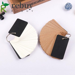 New Listing Convenient Thick White/Brown Blank DIY Stationery Easy Flip Memo Study Cards Flash Cards Metal Binder Ring